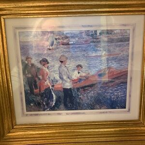 Vintage Pierre-Auguste Renoir Framed Impressionist Art Print with Gold Frame